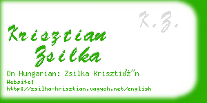 krisztian zsilka business card